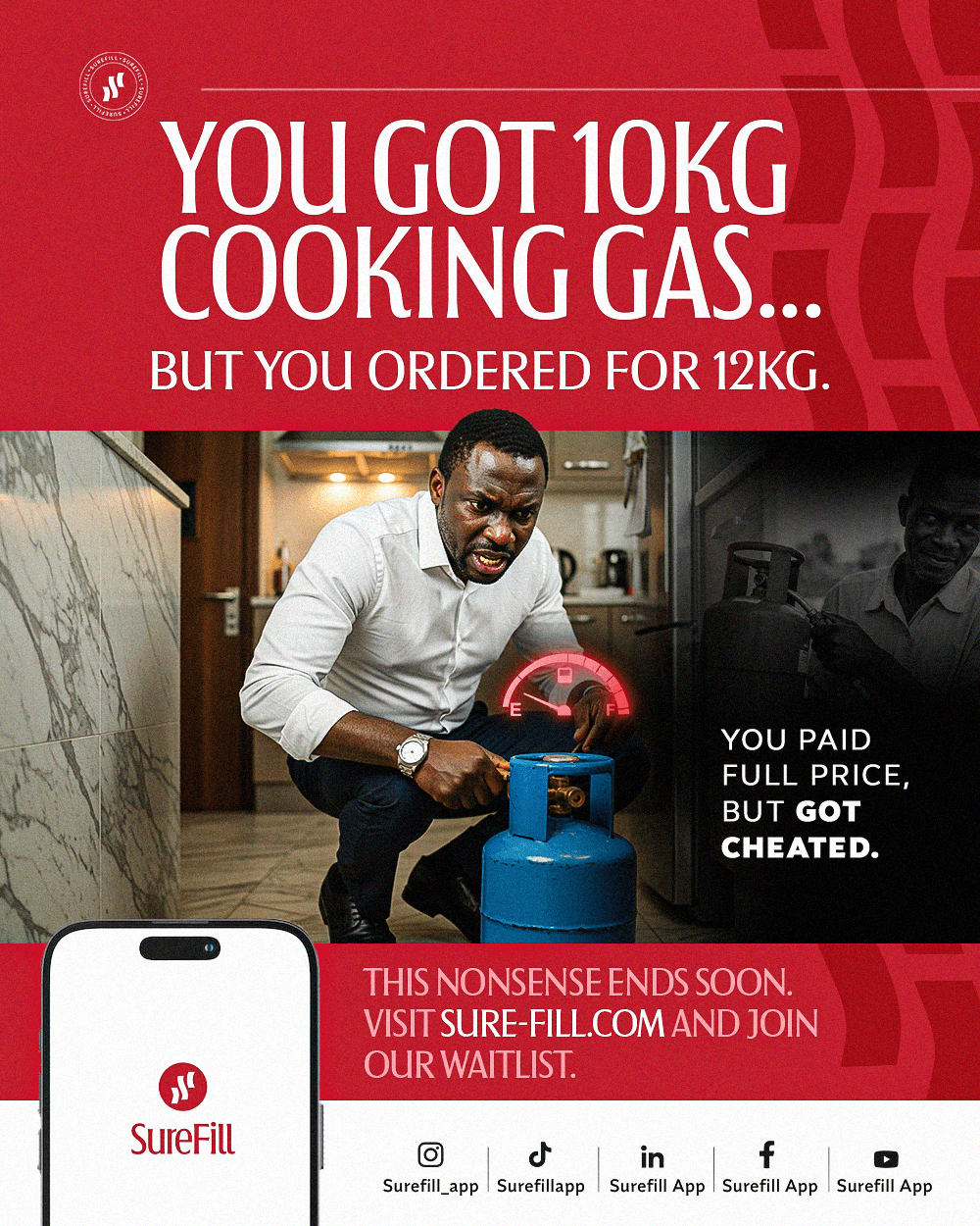 SureFill — Pre-Launch Social Media Campaign for a 24/7 Gas Delivery App